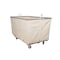 Steele Canvas Basket 24 BU Permanent Truck Natural Canvas w/Grey Vinyl - 5in Casters 9224CNATVGRYW5 - alternate 1